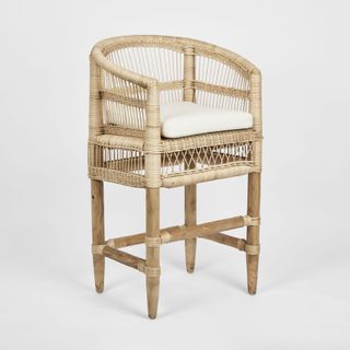 Livingstone Bar Chair Natural/White cushion