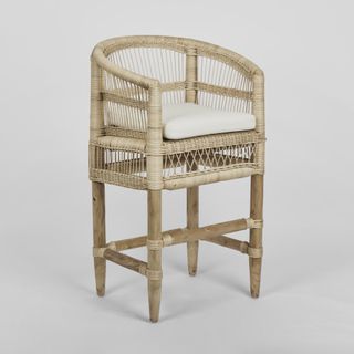 Livingstone Bar Chair Natural/White cushion
