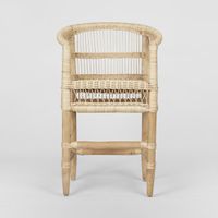 Livingstone Bar Stool Natural/White cushion - Outdoor Under-Cover