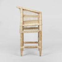 Livingstone Bar Chair Natural/White cushion - Outdoor Under-Cover