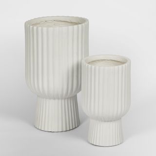 Minnie Planter Set of 2 White