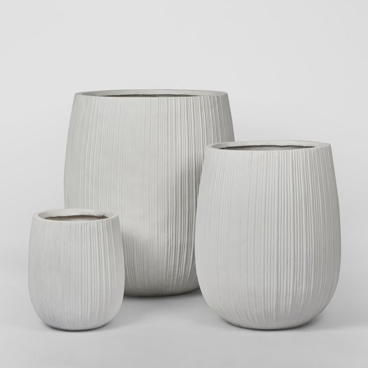 Baxter Planter Set of 3 White