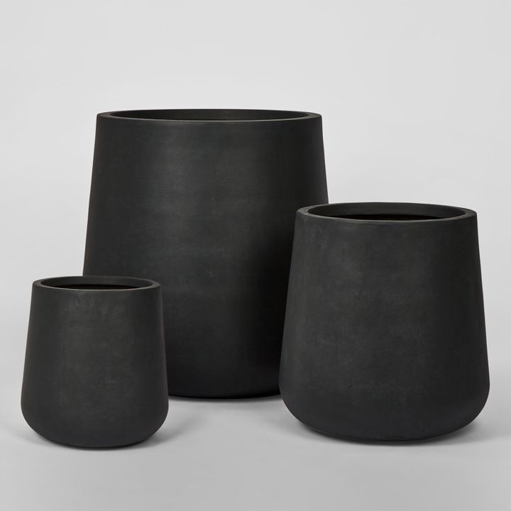 Quincy Planter Set of 3 Black