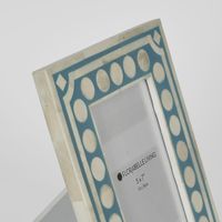 Zena Bone Inlay Photo Frame Light Blue 5x7