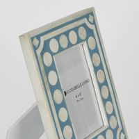 Zena Bone Inlay Photo Frame Light Blue 4x6