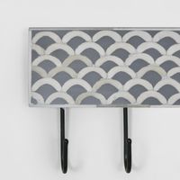 Tana Bone Inlay Grey Wall Hooks