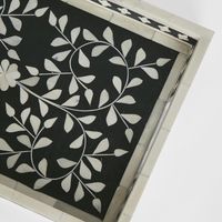 Yari Bone Inlay Tray Black/White