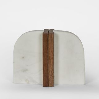 Shira Marble Bookends White