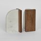 Shira Marble Bookends White