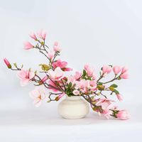 Magnolia With Full Blooms Pink 110cm