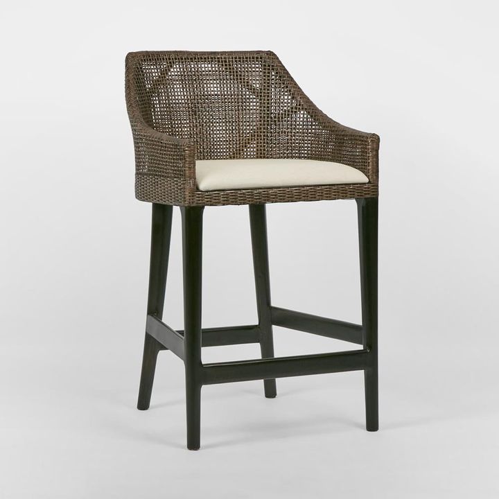 Charlotte Rattan Counter Stool Soil Brown