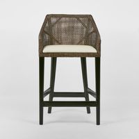 Charlotte Rattan Counter Stool Soil Brown