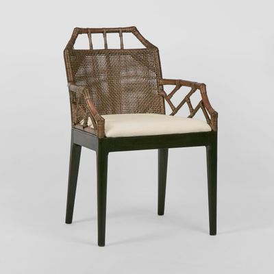 Baker Dining Chair with arms Soil Brown