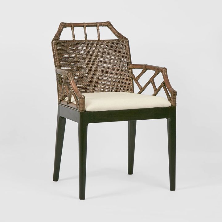 Baker Dining Chair with arms Soil Brown