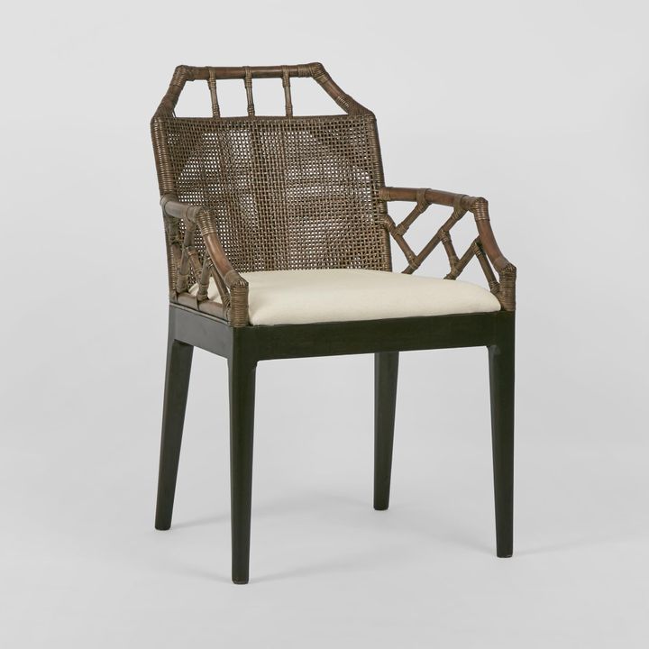 Baker Dining Chair with arms Soil Brown