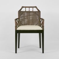 Baker Dining Chair with arms Soil Brown