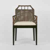Baker Dining Chair with arms Soil Brown
