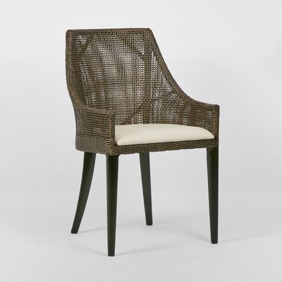 Charlotte Rattan Dining Chair Soil Brown