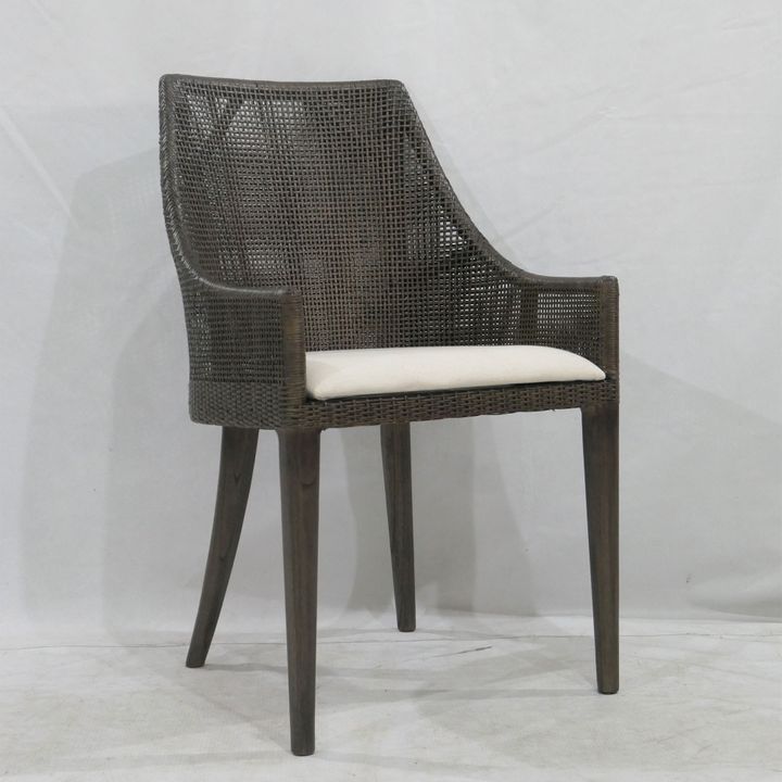 Charlotte Rattan Dining Chair Soil Brown