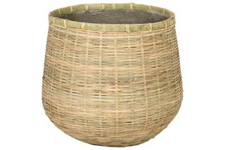 Esparta Cement Coated Bamboo Planter MED