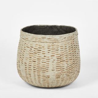 Esparta Cement Coated Bamboo Planter MED