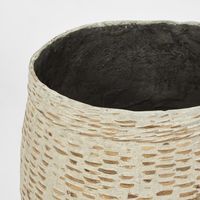 Esparta Cement Coated Bamboo Planter MED