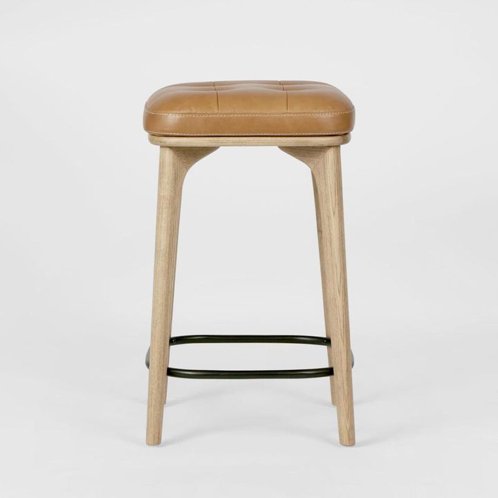Carlton Leather Counter Stool Tan