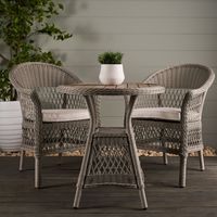 Marco Aluminium Synthetic Wicker Table Grey -Outdoor