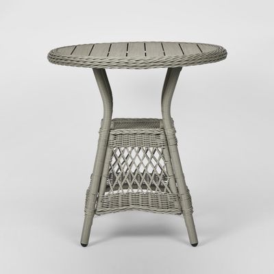 Marco Aluminium Synthetic Wicker Table Grey -Outdoor