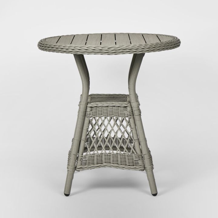 Marco Aluminium Synthetic Wicker Table Grey -Outdoor