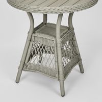 Marco Aluminium Synthetic Wicker Table Grey -Outdoor