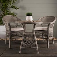 Marco Aluminium Synthetic Wicker Chair Grey -Outdoor