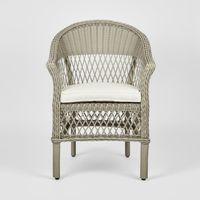 Marco Aluminium Synthetic Wicker Chair Grey -Outdoor