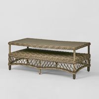 Marco Aluminium Synthetic Wicker Coffee Table Natural -Outdoor