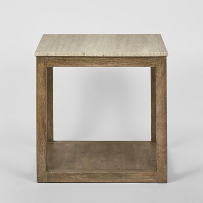 Denver Travertine Side Table