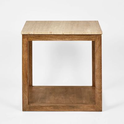 Denver Travertine Side Table