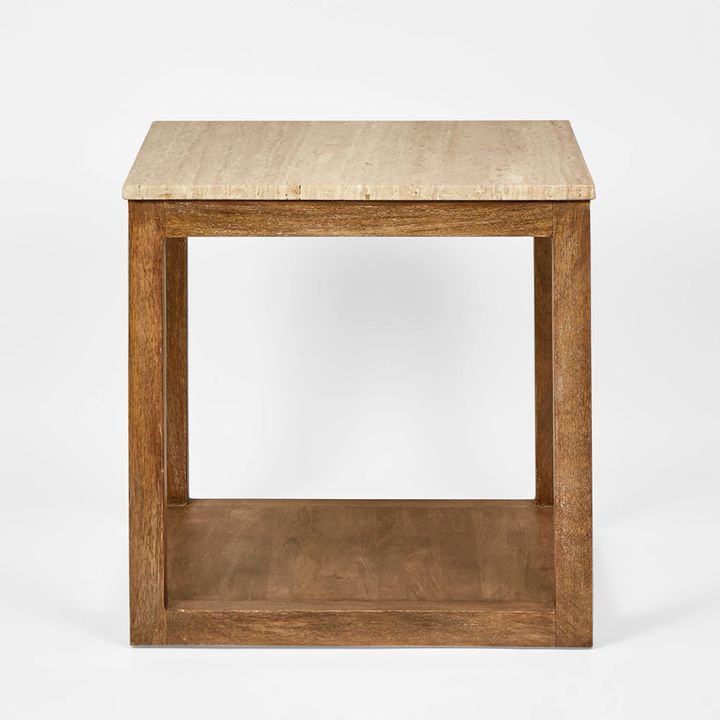 Denver Travertine Side Table