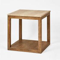 Denver Travertine Side Table