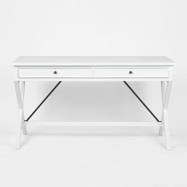 Amos Oak Desk White