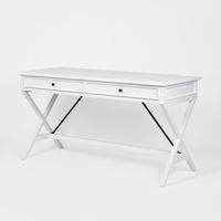 Amos Oak Desk White