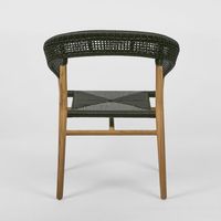 Cove Teak & Synthetic Dining Chair Black -Outdoor