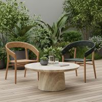 Cove Teak & Synthetic Dining Chair Black -Outdoor