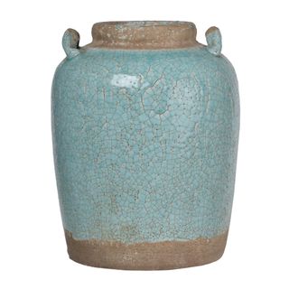 Melanie Terracotta Vase Turquoise LGE