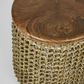 Naves Side Table with teak top