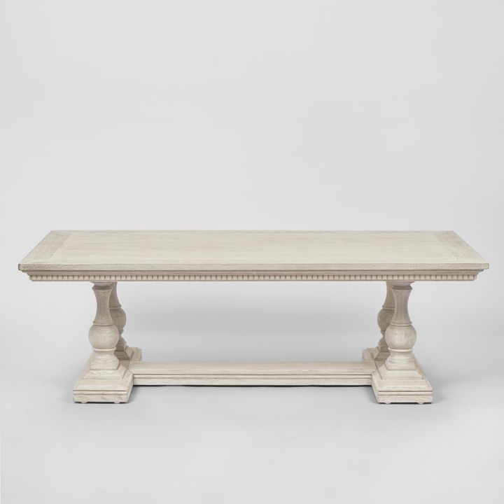 Ville Oak Dining Table White 300cm