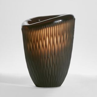 Fossil Tall Vase Brown