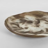 HALO Swirl Resin Serving Platter Medium Latte