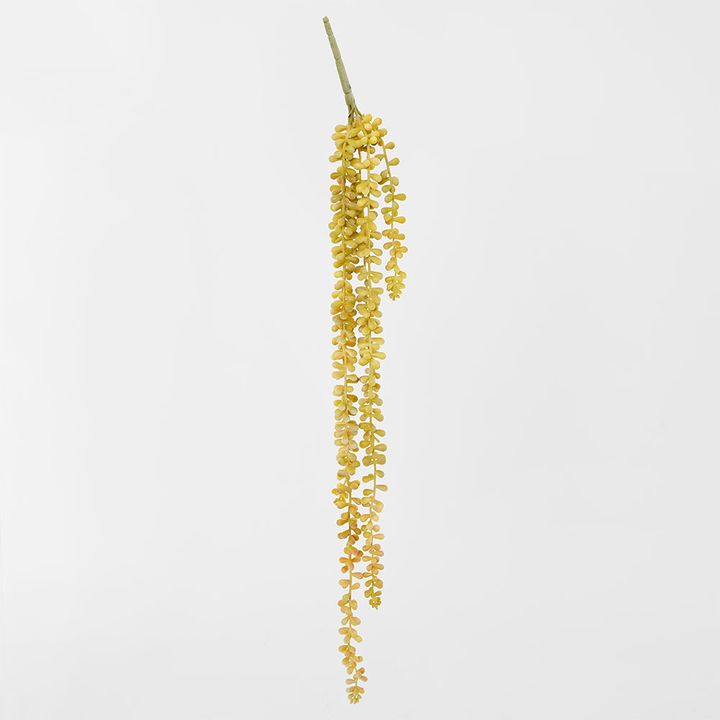 Hanging Pearl Necklace Vine Yellow 73cm