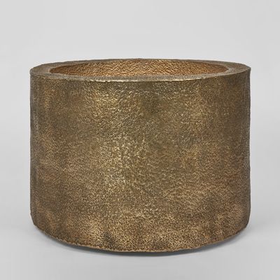 Harlow Hammered Aluminium Planter Antique Gold Large