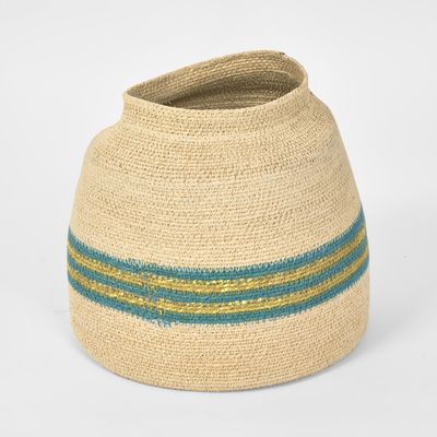 Thia Woven Basket Blue & Green